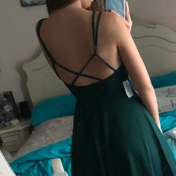 Evergreen high low homecoming dress - Picture 2 of 3